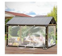 ZHZHXR Lona Impermeable, Lonas Transparentes Resistentes Agua Lonas Transparentes con Ojales para Muebles, Terrazas, Pérgolas, Hogar, Jardín y Exteriores (4x8m/13.12x26.24ft)