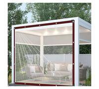ZHZHXR Lona Transparente, Cortinas Lluvia Resistentes Desgarro Paneles Laterales Pérgola Cenador para Pérgolas, Porches, Cenadores, Cabañas, Interiores (3x8m/9.84x26.24ft)