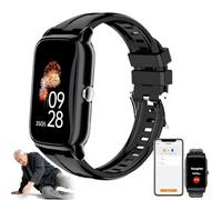 ZHZWwansuGE Reloj Anticaídas para Personas Mayores, Pulsera De Seguimiento GPS Antipérdida, Detección De Caídas + Llamada De Emergencia SOS, Videollamada Bidireccional HD, Resistente Al Agua Black