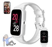 ZHZWwansuGE Relojes Inteligentes para Personas Mayores, Detección De Caídas, Ubicación GPS, Llamada De Emergencia SOS, Videollamadas HD, para La Enfermedad De Alzheimer, Demencia, Autismo White