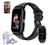 ZHZWwansuGE Relojes Inteligentes para Personas Mayores, Detección De Caídas, Ubicación GPS, Llamada De Emergencia SOS, Videollamadas HD, para La Enfermedad De Alzheimer, Demencia, Autismo Black