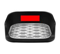 ZHZXBDGQ Inodoros para perros, inodoros de entrenamiento para perros con valla alta, orinal para interiores, inodoro para perros pequeños, fácil de limpiar, color negro