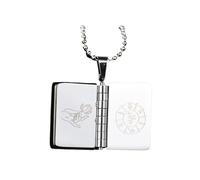 ZIAFRPN 316 Collar Sutra Corazón De Acero Inoxidable Guanyin Libro De Loto Colgante DIY Oración Mujer Hombre Accesorios De Joyería