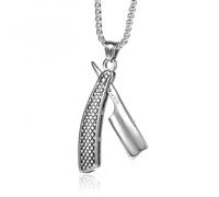 ZIAFRPN Aleación Personalidad Hombres Collar Barbero Forma De Afeitadora Colgante Temperamento Joyería Accesorios De Moda