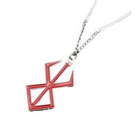 ZIAFRPN Anime Berserk Red Logo Collar Llavero Tripas Colgantes de Logo de Esclavo Cosplay Accesorios Regalo para Hombres Mujeres Mochila Joyería