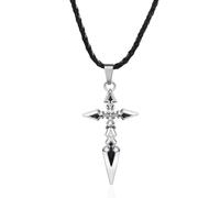 ZIAFRPN Anime Fate Stay Night Necklace Fate Zero Saber Emiya Cross Colgante Collar para Mujeres Hombres Accesorios Manga Joyería Regalo
