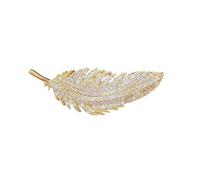 ZIAFRPN Broche De Plumas De Lujo 1Pc Joyería para Hombres Y Mujeres Boda Decoración De Moda Collar Mochila Accesorios