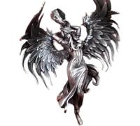 ZIAFRPN Colgante de ángel malvado para hombres y mujeres, estilo retro, alas de ángel, tendencia personalizada, diseño de nicho, bonito, 3.5, Acero inoxidable, Abulón
