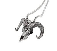 ZIAFRPN Colgante de Cabeza de Cabra gótica de Moda Retro Punk Collar de Cruz egipcia Personalidad Amuleto Joyería Regalo felicitaciones Regalos