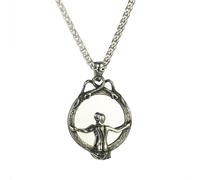 ZIAFRPN Colgante de Collar de Calavera de Espejo mágico Vintage para Hombres Mujeres de Moda de Color Plateado/Oro Biker Snake Necklace Joyería