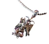 ZIAFRPN Collar Baphomet-Oculto Mano Izquierda Sendero Sello de Baphomet Cabra Satánica de Mendes-Mujeres Hombres Collar Colgante Oculto Satánico