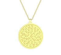 ZIAFRPN Collar Colgante De Acero Inoxidable 72 Nombres del Dios Moisés para Mujeres Hombres Talismán Charm Joyería