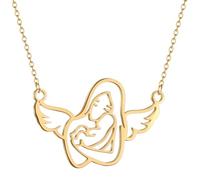 ZIAFRPN Collar Colgante de Amor Maternal de Acero Inoxidable Joyería de Encanto de Mujer de Moda Regalo para la Madre