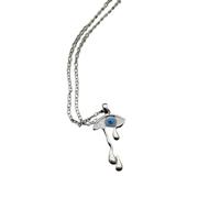 ZIAFRPN Collar Colgante de lágrimas de Mal de Ojo Azul Azul Azul de mar Collar Rojo de Mal de Ojo lágrimasModa Europea Americana Vintage joyería gótica Femenina