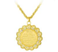 ZIAFRPN Collar Colgante de Runa Árabe de Moda Mujer' s Collar Islam Amuleto Accesorios Fiesta Joyería Moda