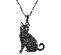 ZIAFRPN Collar Colgante Lindo Bombay Creativo para Mujer Elegante Mascota Gatito Negro Joyería Animal Regalo de Cumpleaños para Cadena de Amantes