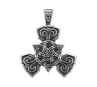 ZIAFRPN Collar Colgante Vikingo Celta Vintage para Hombre Cadena nórdico odín Collar de la Trinidad Amuleto joyería