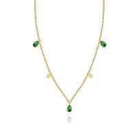 ZIAFRPN Collar de Acero Inoxidable para Mujeres colocadas Colgante de Piedra Natural Gargantilla Cha Collar Fiesta de Compromiso Joyería de Moda