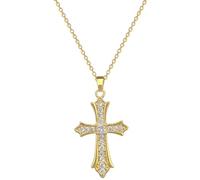 ZIAFRPN Collar de Cadenas de Acero Inoxidable de circón Cruzado de Moda para Mujeres niñas Fiesta Accesorios de joyería Dulce Regalo