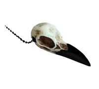 ZIAFRPN Collar de Calavera de Cuervo 3D réplica de Resina Cuervo urraca Cuervo Cuervo PoE Regalo gótico, Collar de Calavera de Cuervo, joyería de Calavera de pájaro gótico