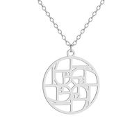 ZIAFRPN Collar de Fibonacci Swirl de Acero Inoxidable Ratio Fibonacci Triángulo Espiral Regalo Matemático
