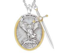 ZIAFRPN Collar de Hombre de Moda clásica para Damas Colgante de protección de Escudo divino Joyería de dragón Vintage Regalo de niña de Fiesta