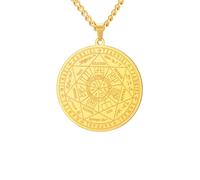 ZIAFRPN Collar de los Siete Arcángeles Sello Colgante de Moneda Protección Amuleto Joyería Espiritual