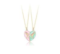 ZIAFRPN Collar de Mariposa de Amor de Moda para niños niñas Cadena Colgante Buen Amigo Imán Doble Cadena Regalos de joyería