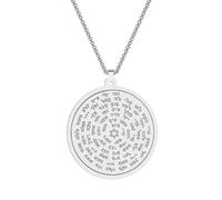 ZIAFRPN Collar de Moisés para Hombre 72 Nombres de Dios Colgante Retro Redondo Amuleto Talismán Protección Joyería