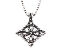 ZIAFRPN Collar de Nudo Celta Vikingo Vintage Simple con Colgante de Nudo de Bruja para Hombres Amuleto nórdico Regalos de joyería
