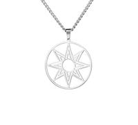 ZIAFRPN Collar de octagrama Estrella de Ishtar Inanna Diosa Colgante de Estrella asiria ?? Joyería de mitología Griega Antigua