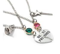 ZIAFRPN Collar de Plata de película Wicked - Corona encantada y Sombrero de Bruja - Regalo de San Valentín para Pareja BFF para Fiesta de Fans