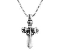 ZIAFRPN Collar gótico Punk Hip Hop Personalidad Calavera Espada Colgante Collares para Hombres 316L Fashion Rider Skull Collar Joyería Regalos Felicitaciones Regalos