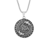 ZIAFRPN Collar gótico Runas Nórdicas Amuleto Colgante Collares para Hombres Moda Odín Nudos Celtas Collar Joyería Regalos Felicitaciones Regalos