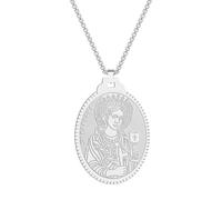 ZIAFRPN Collar Medallón de Santa Bárbara para Mujer Amuleto Amuleto Hombre Antiguo Collar Colgante