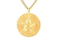 ZIAFRPN Collar Pentáculo Tetragrammaton Protección Amuleto Mágico Joyería?? Poder Antiguo Nombre de Dios