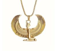 ZIAFRPN Collar Retro Punk Estilo Antiguo Egipto Alas de ISIS Horus Colgante Águila Collar de Moda para Hombres y Mujeres