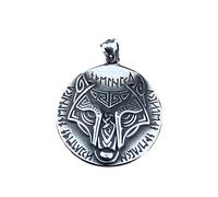 ZIAFRPN Collar Vikingo de Moda para Hombres, Collar Colgante de Runa nórdica de Cuervo para Hombres, Regalo Vikingo para Hombres y Mujeres Premio