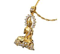 ZIAFRPN Collares Colgantes del Budismo de Buda del jardín del Estilo camboyano con la joyería cúbica Tailandia/Vietnam/Laos
