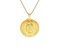 ZIAFRPN Collares Colgantes para Hombres, Collar de Acero Inoxidable de Color Impermeable para Regalos de Madre María, joyería de fe