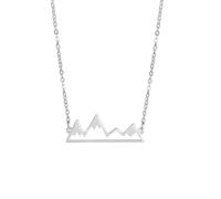 ZIAFRPN Collares de Acero Inoxidable Pico de montaña Irregular Colgante Cadena Collar Charm Collar de Moda para Mujeres Joyería Partido Hombres Regalos