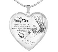 ZIAFRPN Collares de epoxi para mi Hija Collar Colgante de corazón de mamá y bebé de Oso de Dibujos Animados para niñas Regalos