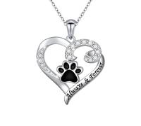ZIAFRPN Collares de Hombre Collar de Amistad 1pc Pata Negra Linda Collar Colgante en Forma de corazón Regalo de cumpleaños para Regalos de Fiesta Familiar joyería Estilo nicho