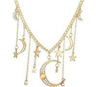 ZIAFRPN Collares de Hombre Collar de la Amistad Colgante de Estrella de Cristal de Bohemia Collar de Mujer para Mujer Collar de Lujo Joyería de Diseñador Perfume Mujer Collares para Mujer