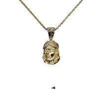 ZIAFRPN Collares de joyería para Hombres Collar Colgante de circón de Moda Cristo Jesús para Hombres Mujeres Oración Religiosa Joyería de Amuleto de la Suerte