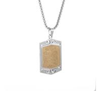 ZIAFRPN Collares de joyería para Hombres Religioso Alá Corán Corán Collar Colgante Cuadrado Hombres y Mujeres Islam Musulmán Amuleto Joyería Regalo