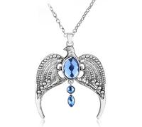 ZIAFRPN Diadema Corona de Tiara Ya Sabes quién Corona de águila Corona de Cristal Azul Colgante Collar de la Escuela mágica Joyería de película Regalo