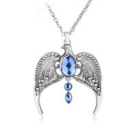 ZIAFRPN Diadema Tiara Corona Ya Sabes Quién Corona De Águila Corona De Cristal Azul Colgante Escuela Mágica Collar De Joyería De Película Regalo