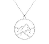 ZIAFRPN Elements Earth Moon Planet Irregular Mountain Necklace Party Jewelry