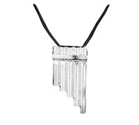 ZIAFRPN Encanto de Moda Peter Pan Flauta mágica Collar Musical Colgante de Cadena de Cuero Joyería para Hombres y Mujeres Regalos